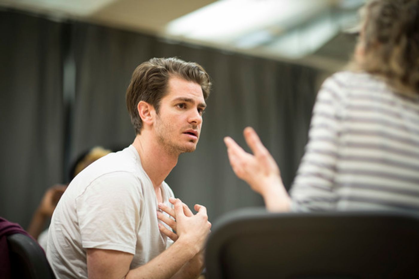 Photo Flash: In Rehearsal with Nathan Lane, Andrew Garfield, and the Cast of ANGELS IN AMERICA  Image