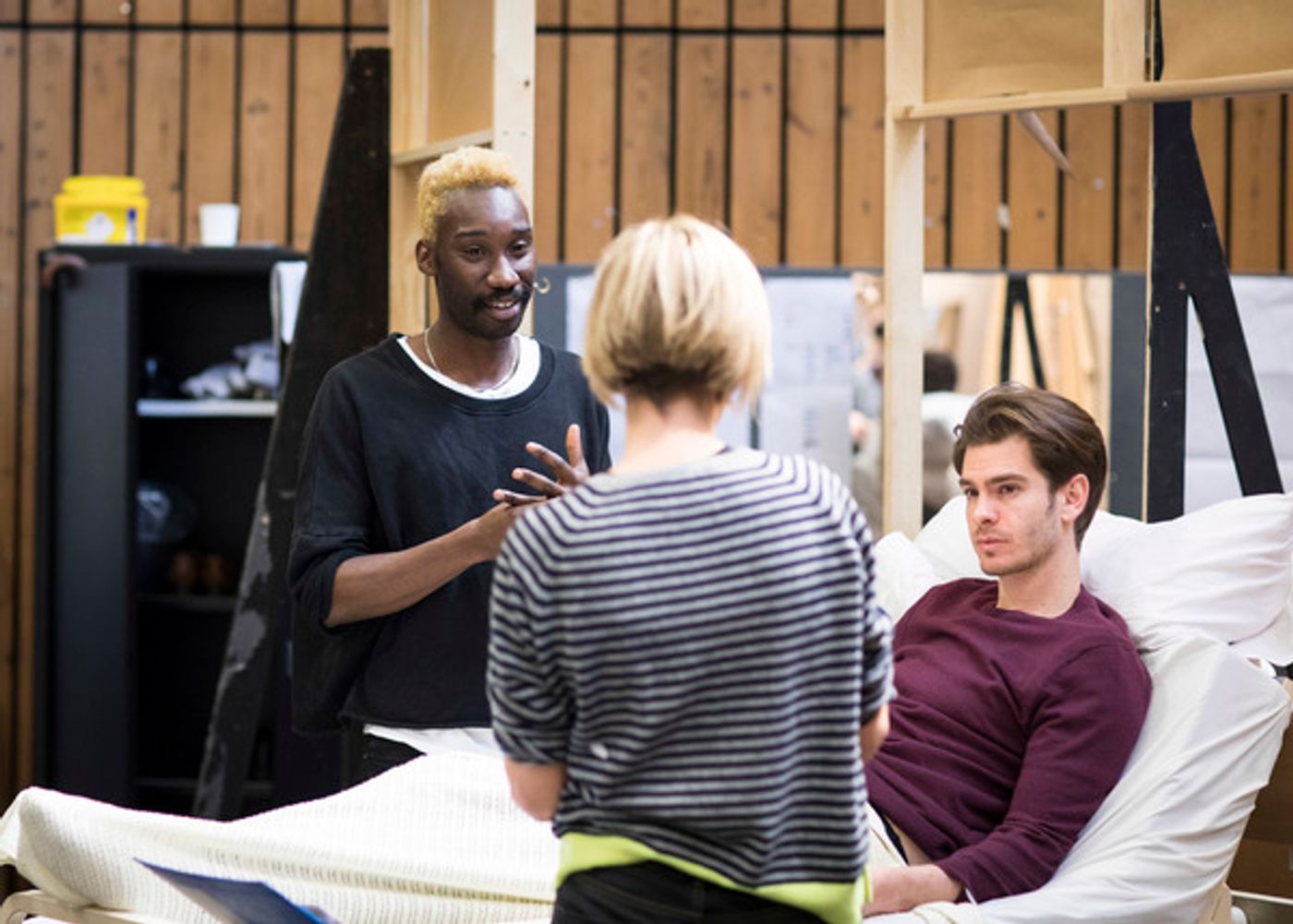 Photo Flash: In Rehearsal with Nathan Lane, Andrew Garfield, and the Cast of ANGELS IN AMERICA  Image