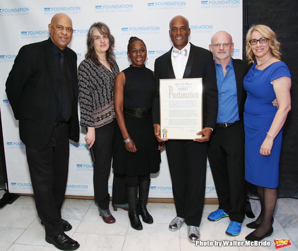 Oz Scott, Pam MacKinnon, Chirlane McCray, Kenny Leon, Michael Wilson and Laura Penn at 