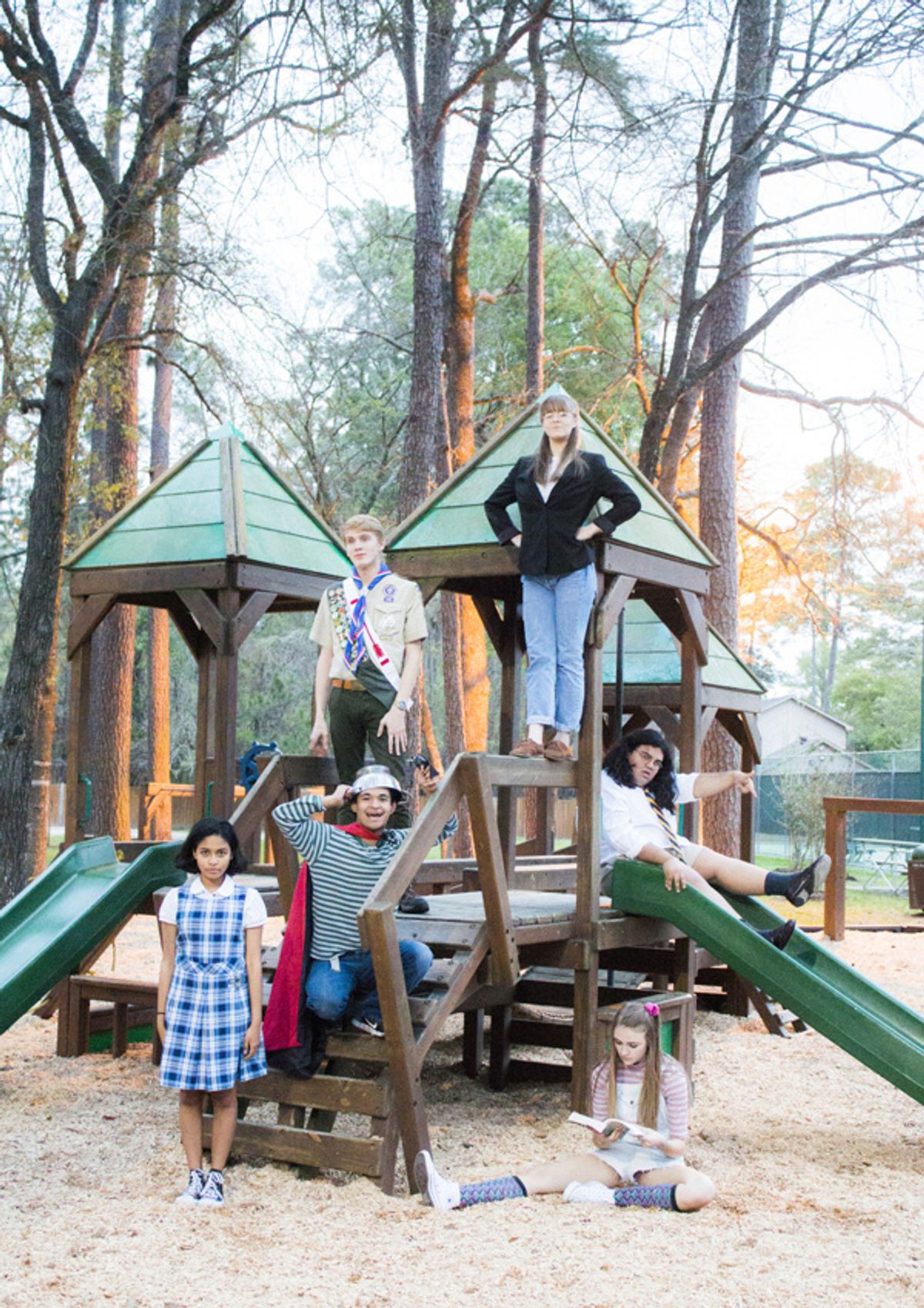 Daniela Garrett, Raul Alberto, Justin Vrana, Courtlin Parisher, April Palm, and April Palm at 