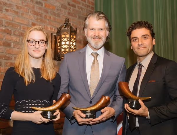 Olivia Reis, George Forbes, and Oscar Isaac Photo