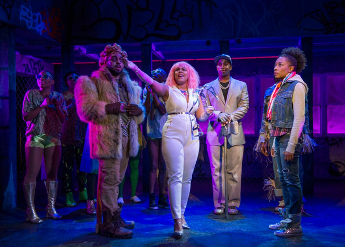 Anna Dauzvardis with Chuckie Benson, Steven Perkins, Sydney Charles and Jyreika Evelyn Guest, Breon Arzell and TJ Crawford at 