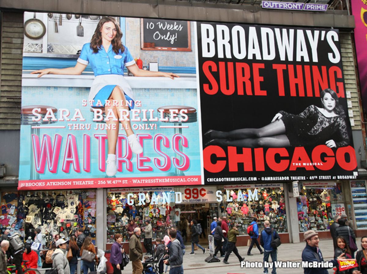 Theatre Billboard unveiling for 'Waitress' starring Sara Bareilles at 