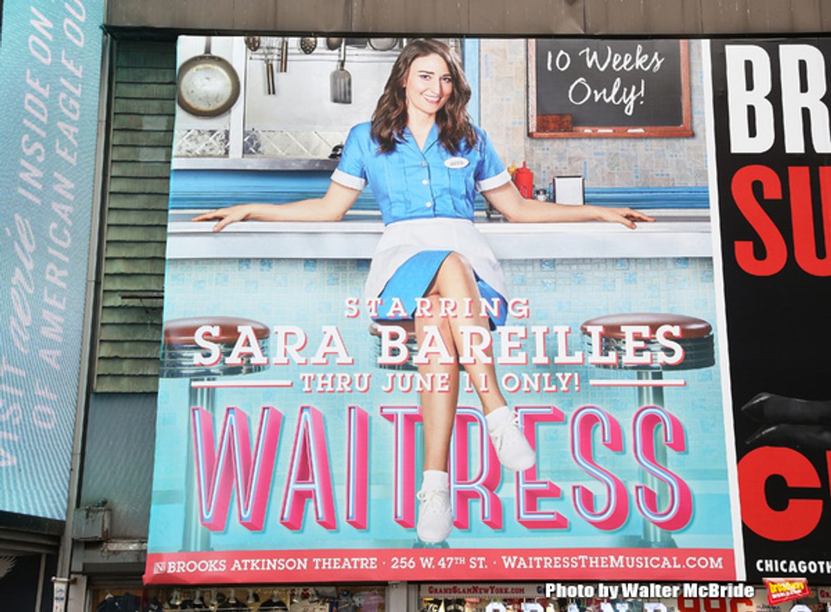 Theatre Billboard unveiling for 'Waitress' starring Sara Bareilles at 