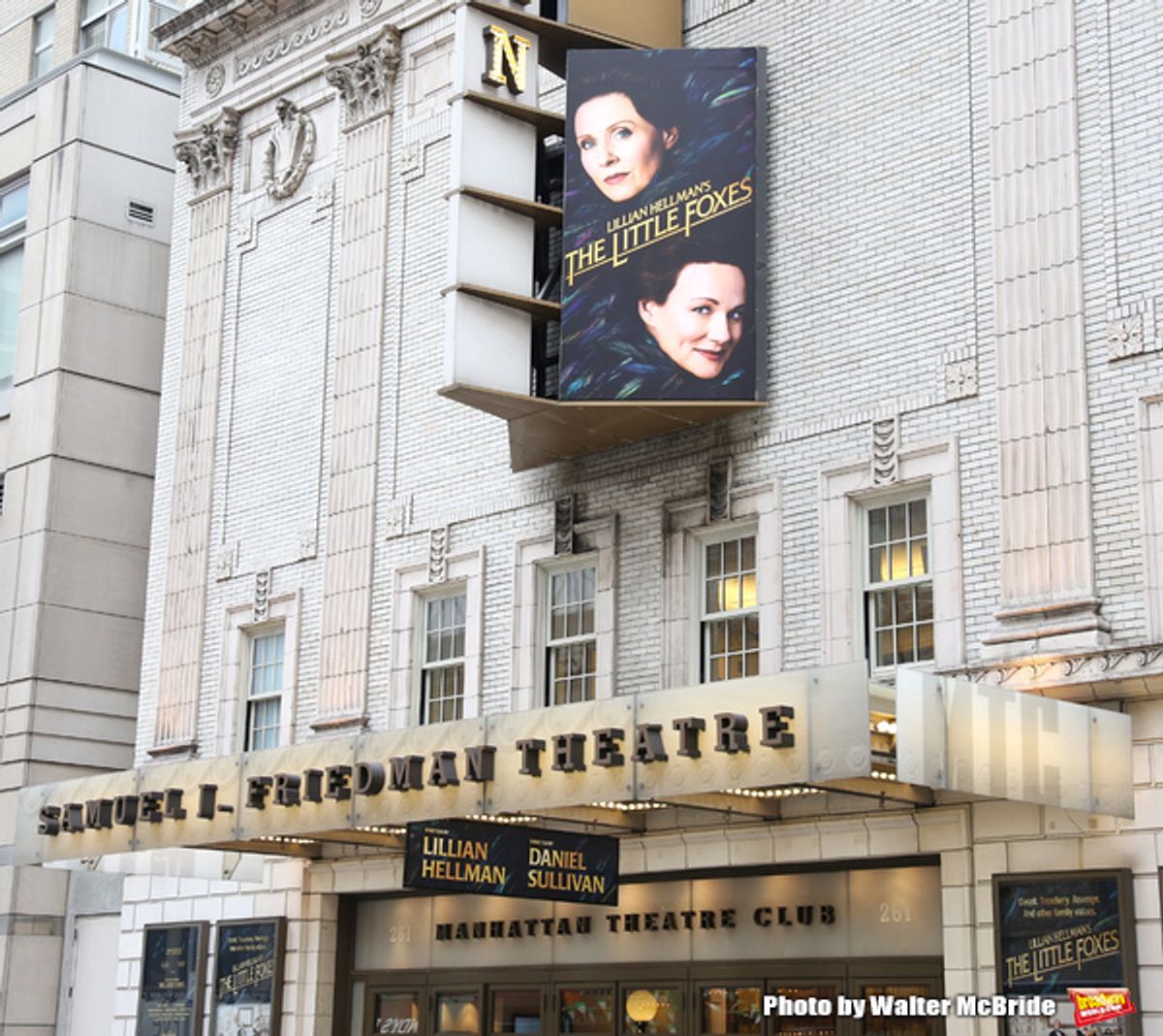 Theatre Marquee unveiling for 'The Little Foxes' starring Laura Linney and Cynthia Nixon  at 