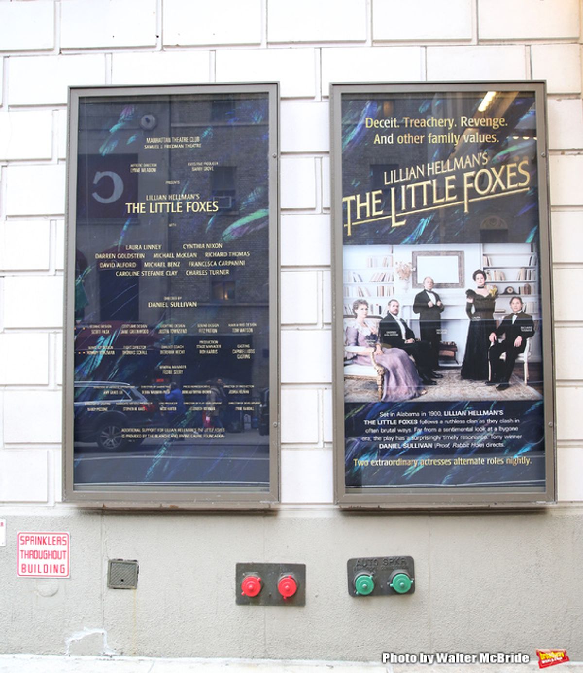 Theatre Marquee unveiling for 'The Little Foxes' starring Laura Linney and Cynthia Nixon at 