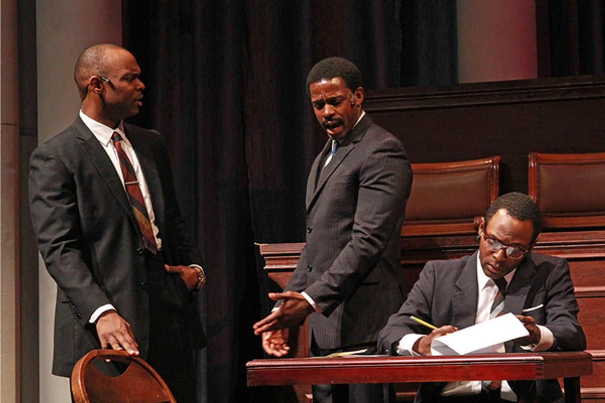 Don Seward, Marckenson Charles and Jovon Jacobs at 