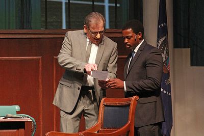 J. Kenneth Campell (President Lyndon B. Johnson) and Marckenson Charles (Dr. Martin L Photo