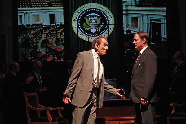 J. Kenneth Campell as President Lyndon B. Johnson and Tom Wahl as Hubert Humphrey  Photo