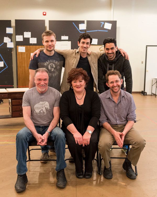 (top row) Cast members Josiah Bania, Stephen Stocking and Ramiz Monsef; (bottom row)  Photo