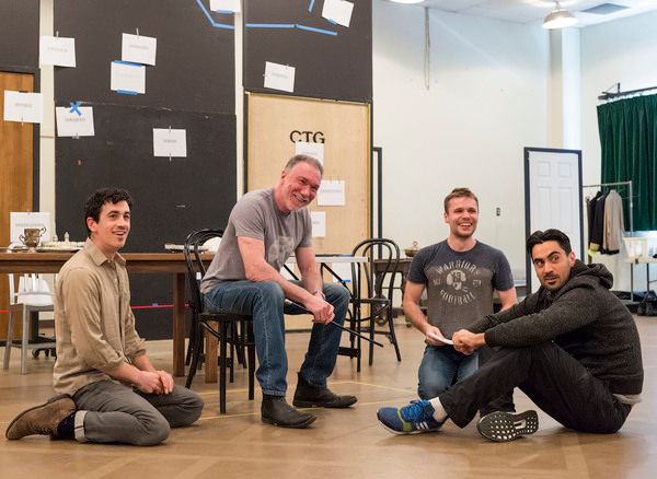Cast members Stephen Stocking, Patrick Page, Josiah Bania and Ramiz Monsef Photo