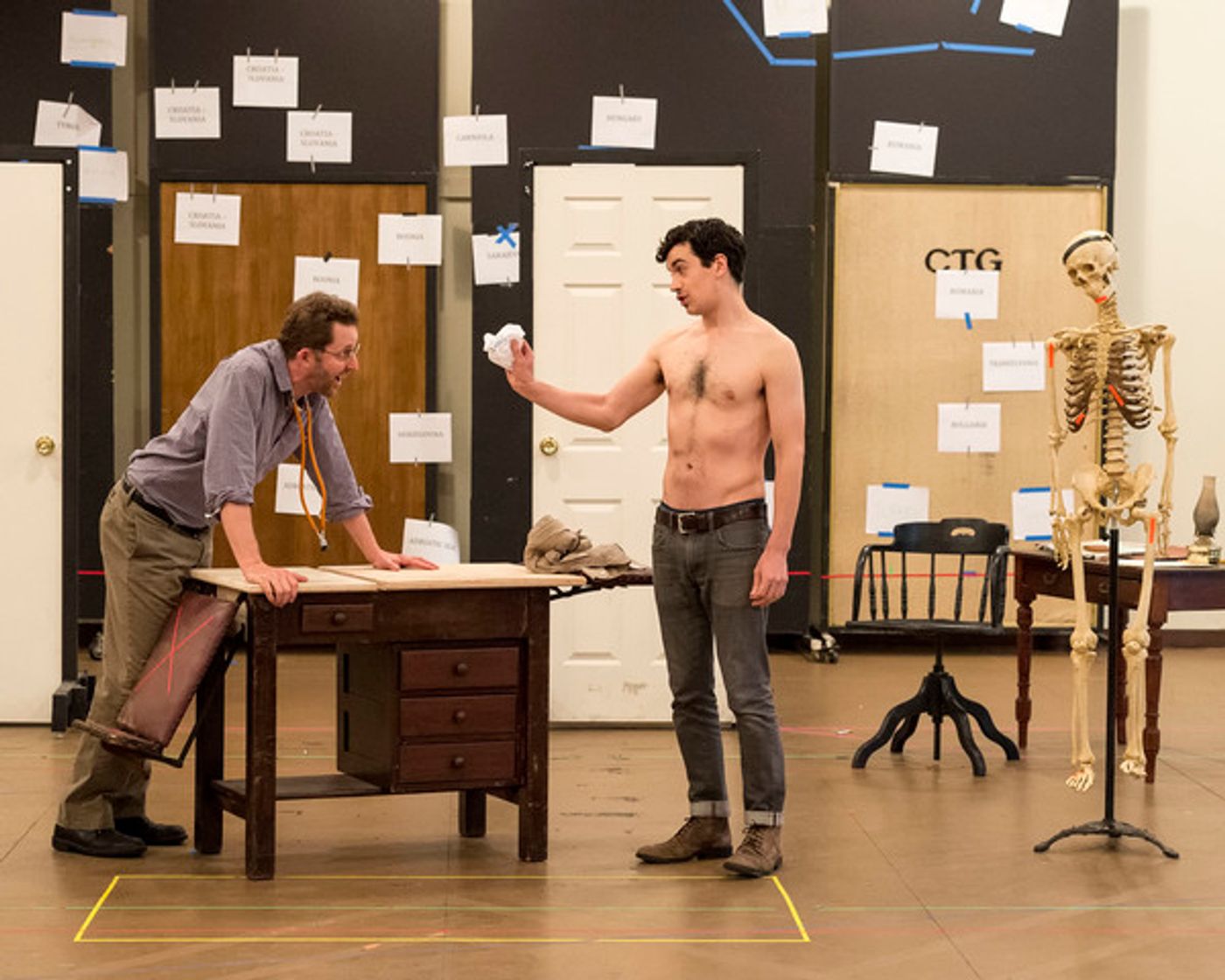 Photo Flash: In Rehearsal with Patrick Page and More for Rajiv Joseph's ARCHDUKE at the Taper  Image