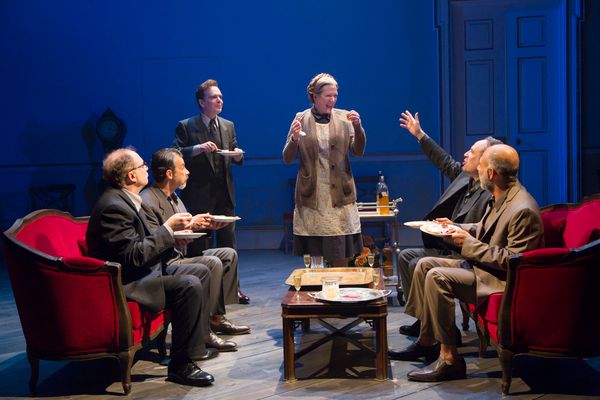 Henny Russel (center) with Daniel Jenkins, Dariush Kashani, Jefferson Mays, Daniel Or Photo