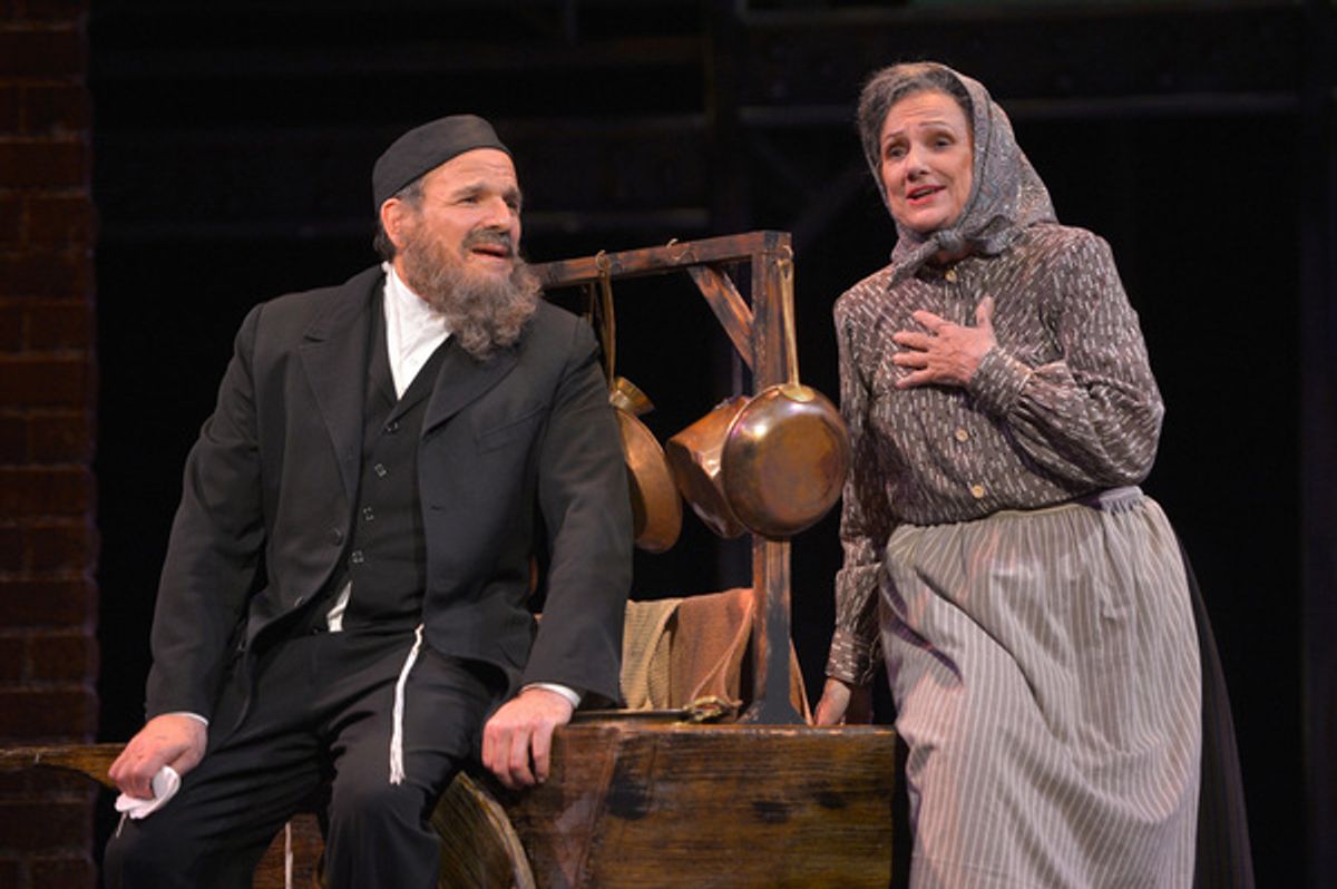 From L-R: Avram (Donald Corren) and Rachel (Darlene Popovic) reflect on their potential life together in TheatreWorks Silicon Valley's Rags, a musical saga of immigrant America. Rags is presented at the Mountain View Center for the Performing Arts April n at 