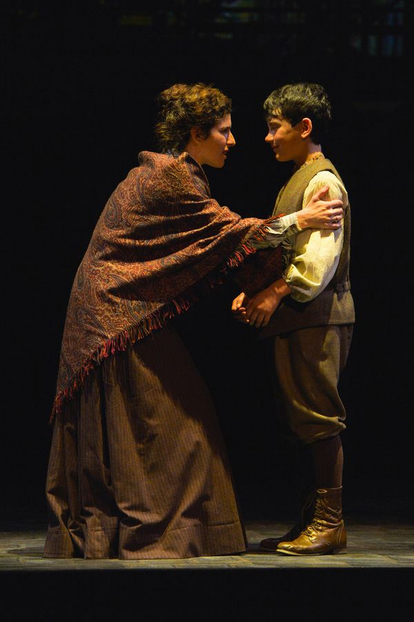 From L-R: Rebecca (Kyra Miller) explains to her son, David (Jonah Broscow) the afterm Photo