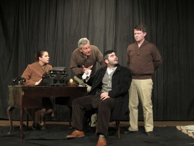 Courtney Littlefield, Marcus Fisk, Jim Auger. Seated - Ryan Sekac Photo