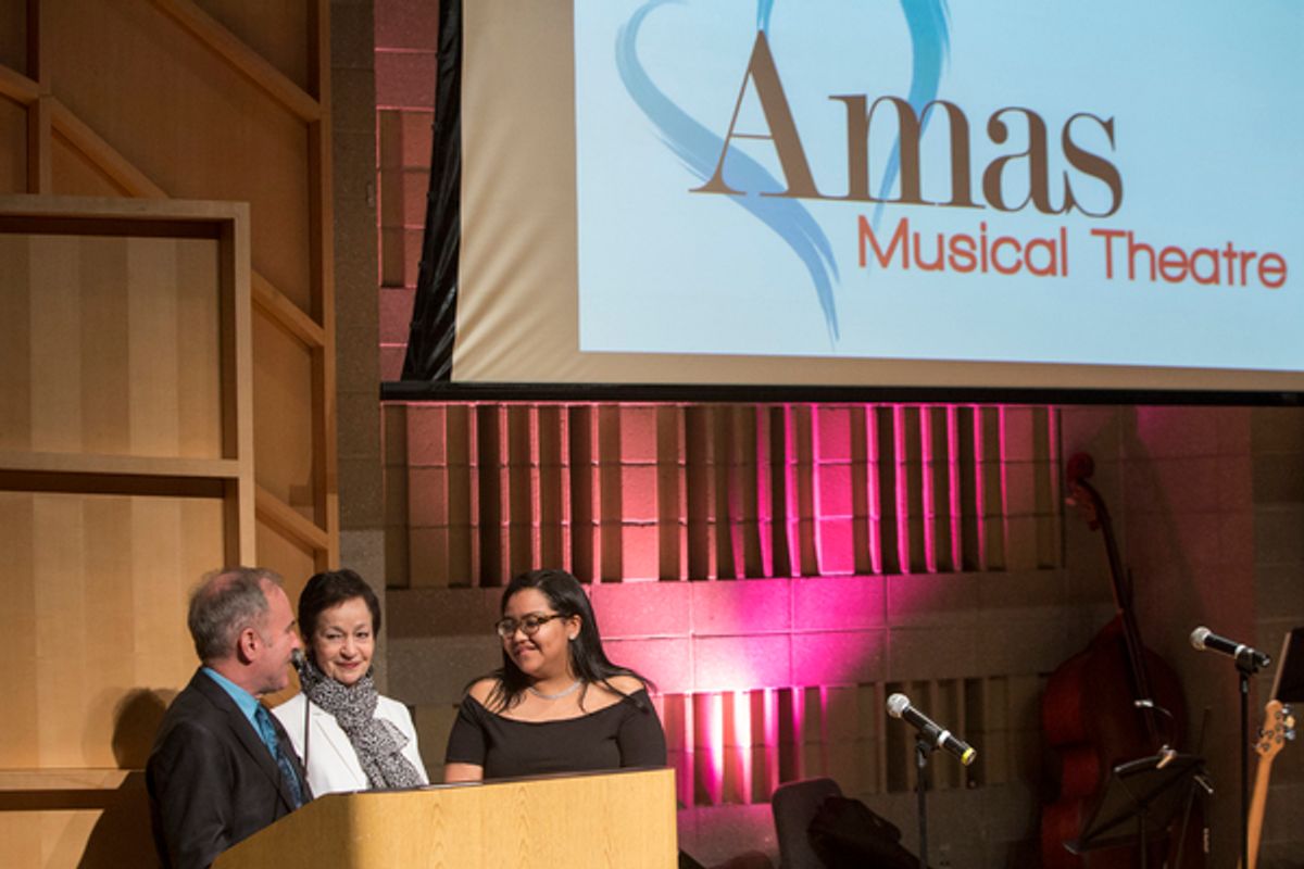 Stephen Flaherty, Lynn Aherns, Amy Tolentino  at 