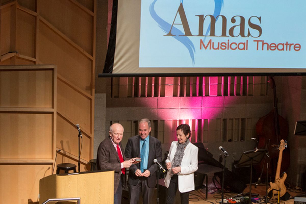 Terrance McNally, Stephen Flaherty, Lynn Aherns at 