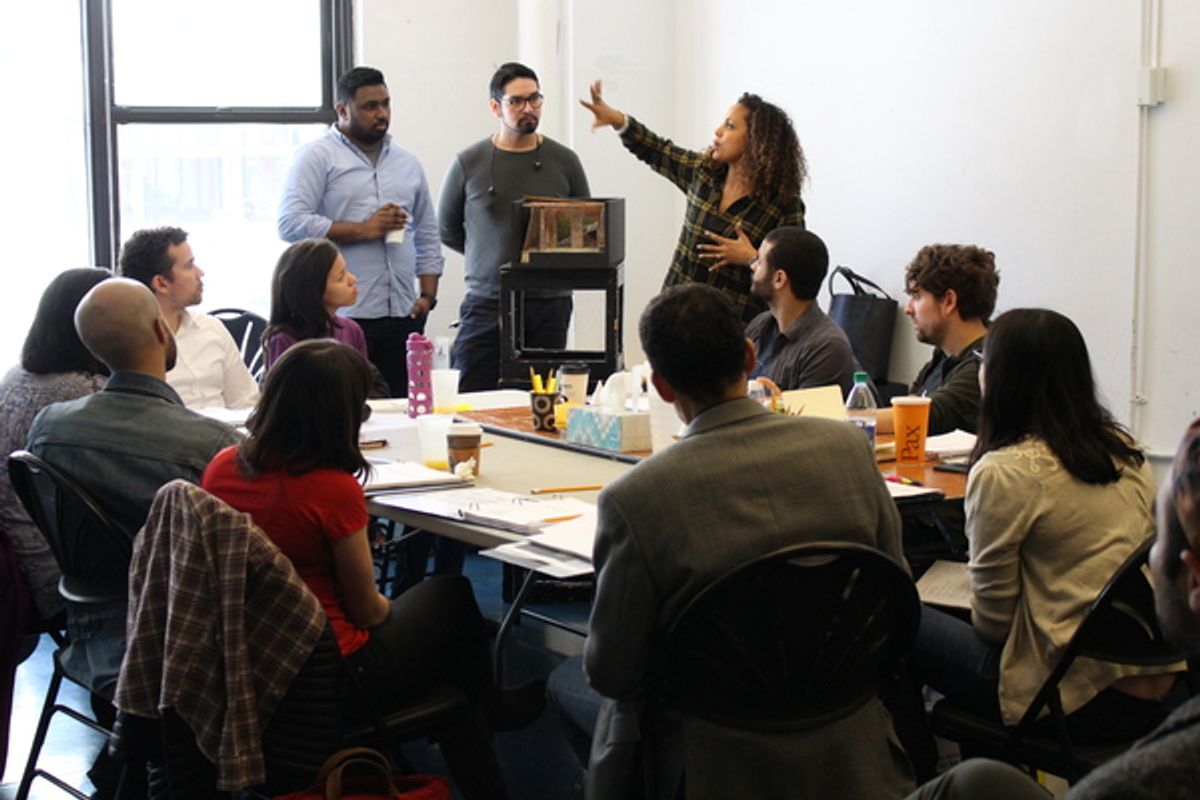 Lighting Designer Amith Chandrashaker, Costume Designer Fabian Aguilar, Director Weyni Mengesha at 