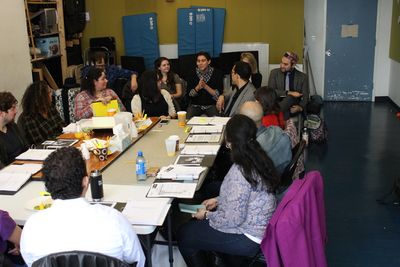 Artistic Producer David Mendizabal speaks to Cast and Team of Seven Spots on the Sun Photo