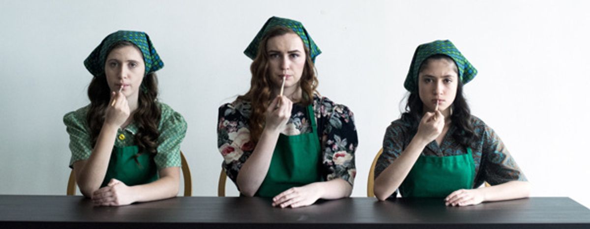 Radium Girls; Directed by Becca Johnson-Spinos; Pictured: Ella Warner, Chrissy Milich, and Elizabeth Belilty; Photo by Jason Johnson-Spinos at 