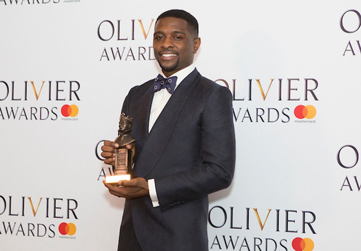 Adam J Bernard at Tim Minchin, Amber Riley & More Olivier Awards 2017 Winners