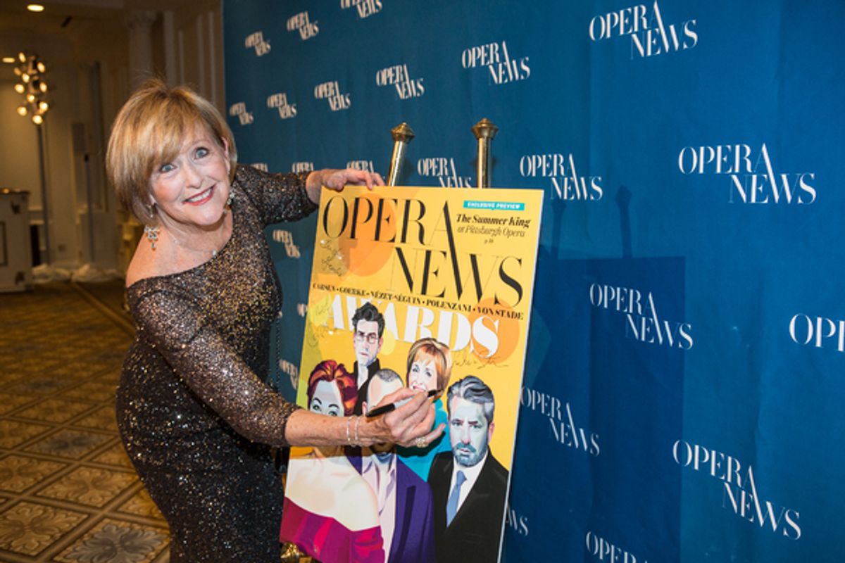 Honoree Frederica Von Stade at the 12th Annual OPERA NEWS Awards at the Plaza Hotel on April 9, 2017. Photo credit: Dario Acosta Photography at 