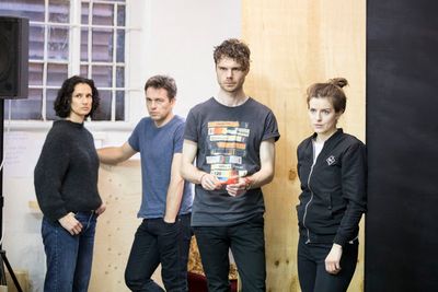 Indira Varma, Julian Ovenden, Matthew Needham and Aisling Loftus Photo