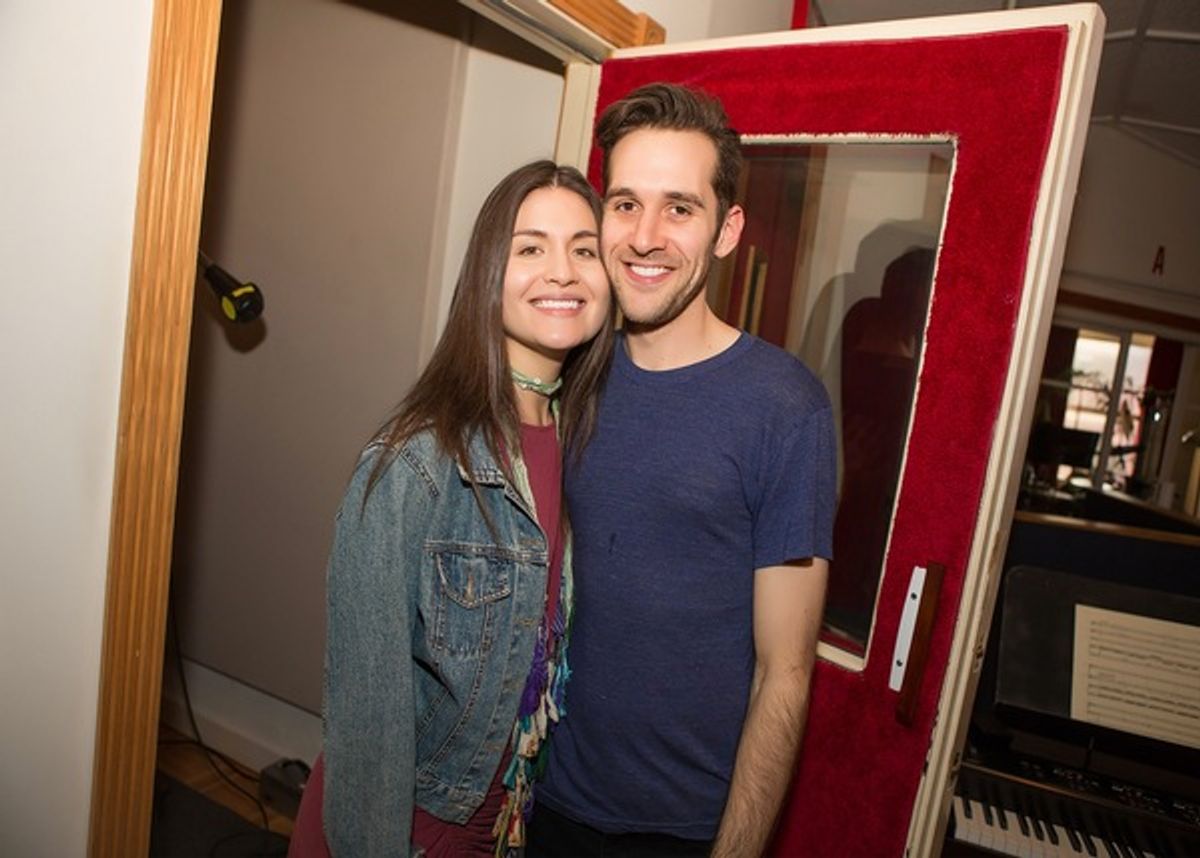 Phillipa Soo and Adam Chanler-Berat at 