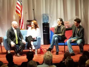 John Feinblatt, Julianne Moore, Charlotte Cohn, Jason Odell Williams Photo