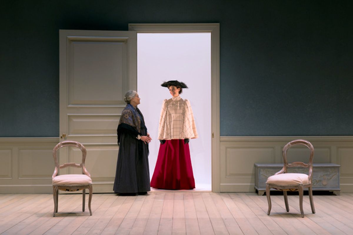 South Coast Repertory presents the world premiere of â€"A Dollâ€™s House, Part 2â€ by Lucas Hnath, directed by Shelley Butler. Cast: Shannon Cochran (Nora), Bill Geisslinger (Torvald), Lynn Pilgrim (Anne Marie) and Virginia Vale (Emmy).  Julianne Argyros at 