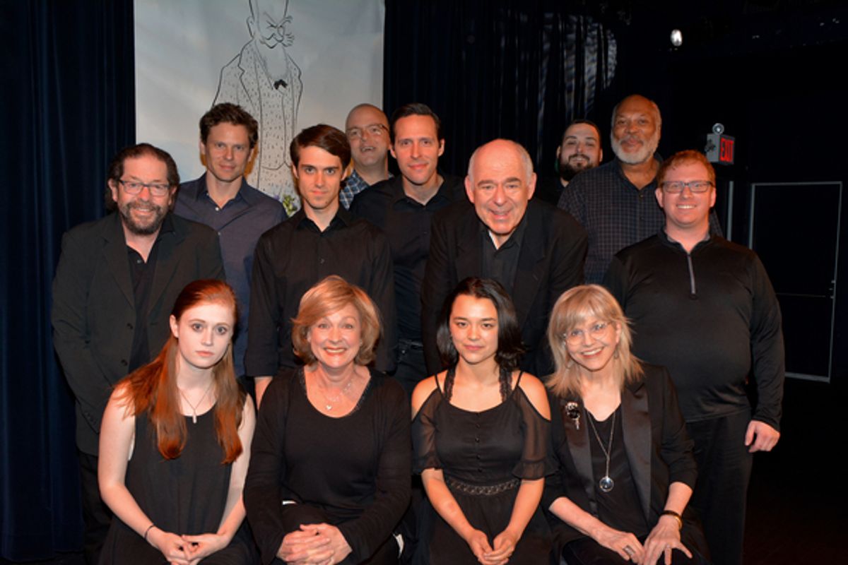 Stage Managers Jack Cummins and Craig Rosenthal and Associate  Stephen Brown-Fried join tonight's cast-Susannah Perkins, Michele Pawk, Midori Francis, Susan Haskins-Doloff, Jonathan Hadary, Tony Roach, Tom Duke, Marc Levasseur, Lenny Wolpe and Rap at 