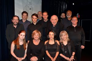 Stage Managers Jack Cummins and Craig Rosenthal and Associate Stephen Brown-Fried join tonight's cast-Susannah Perkins, Michele Pawk, Midori Francis, Susan Haskins-Doloff, Jonathan Hadary, Tony Roach, Tom Duke, Marc Levasseur, Lenny Wolpe and Rap @ BroadwayWorld Stage Managers Jack Cummins and Craig Rosenthal and Associate Stephen Brown-Fried jo Photo