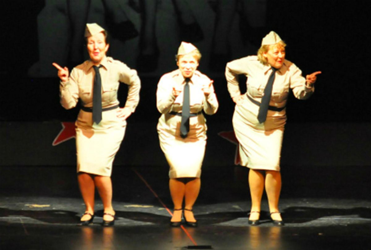 The Andrews Sisters perform wartime tunes during Reagle's Remembering the 40's revue.  (C)Herb Philpott at 