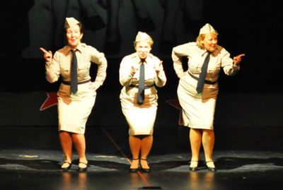 The Andrews Sisters perform wartime tunes during Reagle's Remembering the 40's revue. Photo