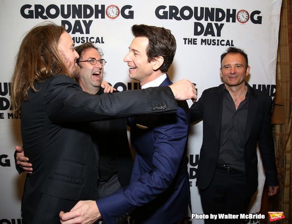 Tim Minchin, Danny Rubin, Andy Karl and Matthew Warchus Photo