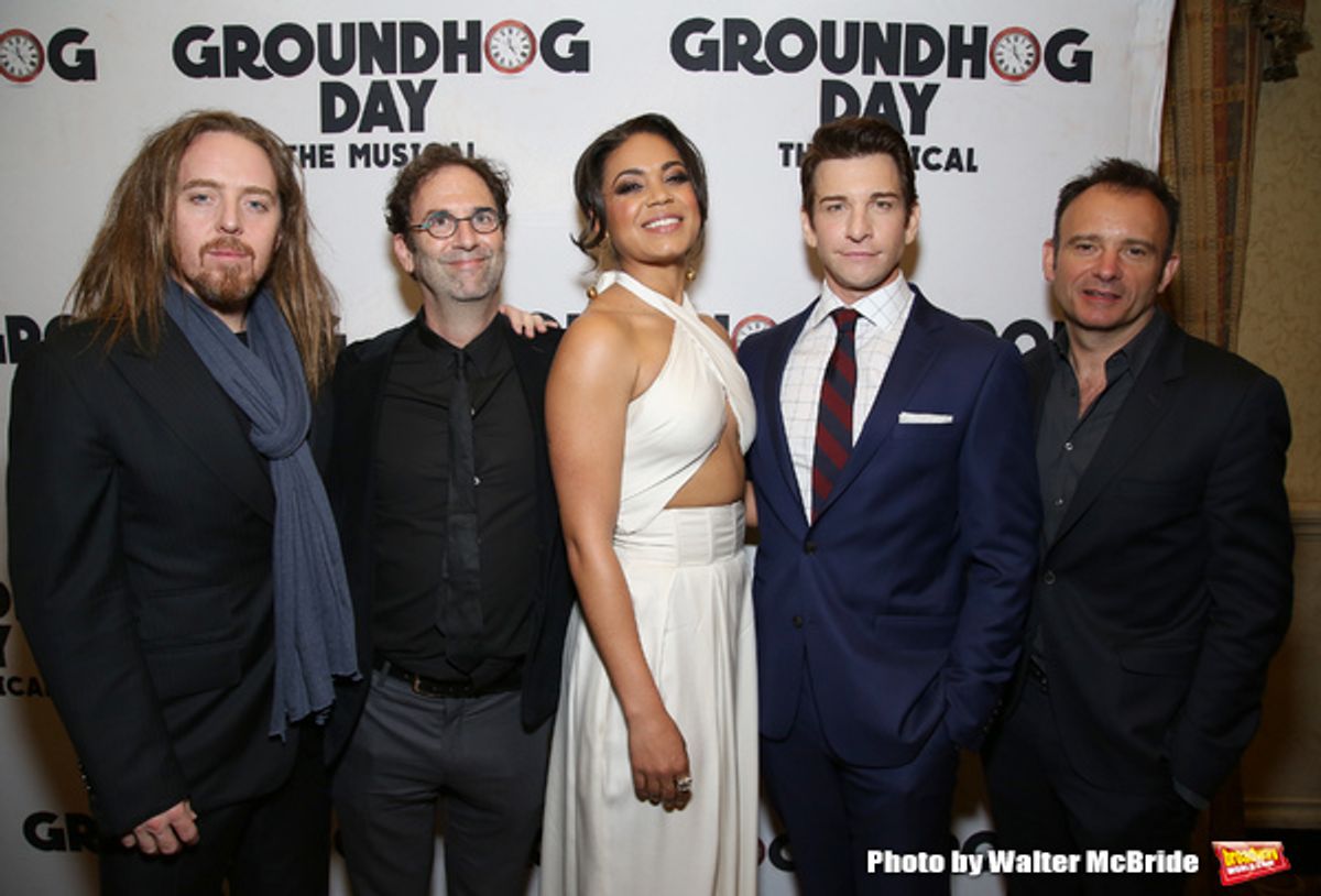 Tim Minchin, Danny Rubin, Barrett Doss, Andy Karl and Matthew Warchus  at 