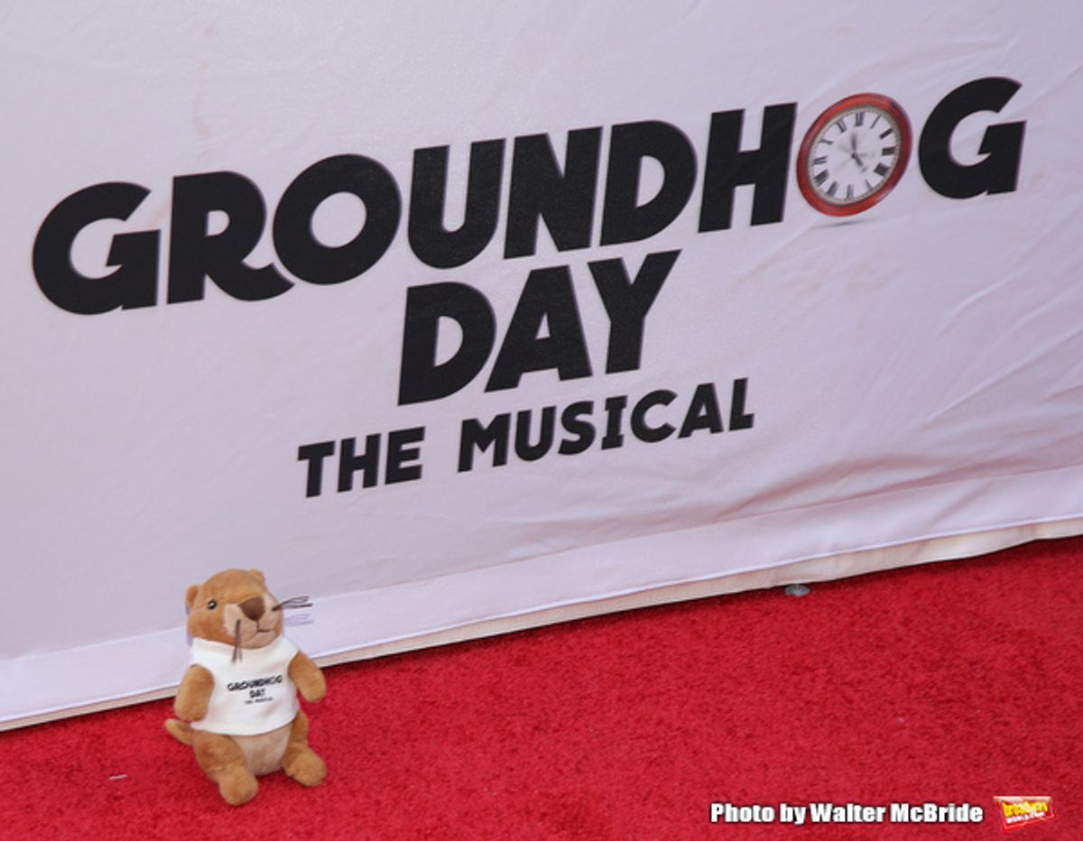 Groundhog attends the Broadway Opening Night performance of 'Groundhog Day' at the August Wilson Theatre on April 17, 2017 in New York City at 