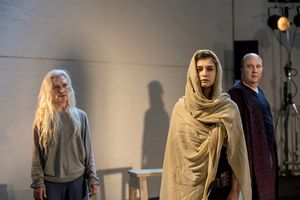 Olwen Fouere, Isabella Nefar, and Paul Chahidi Photo