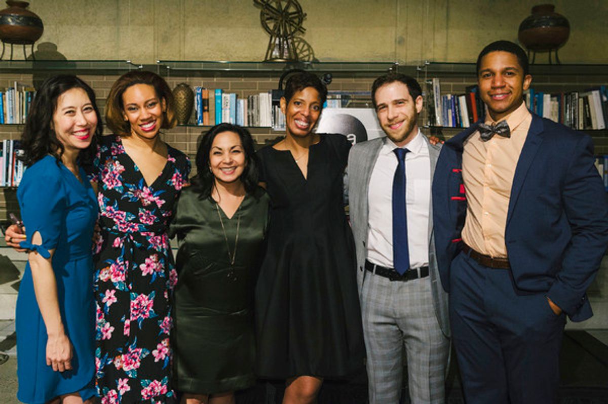 Actors Sue Jin Song and Lorene Chesley,  Seema Sueko, Lydia R. Diamond and Gregory Perri and Jaysen Wright at 