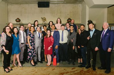 The company of Smart People at opening night at Arena Stage at the Mead Center for Am Photo