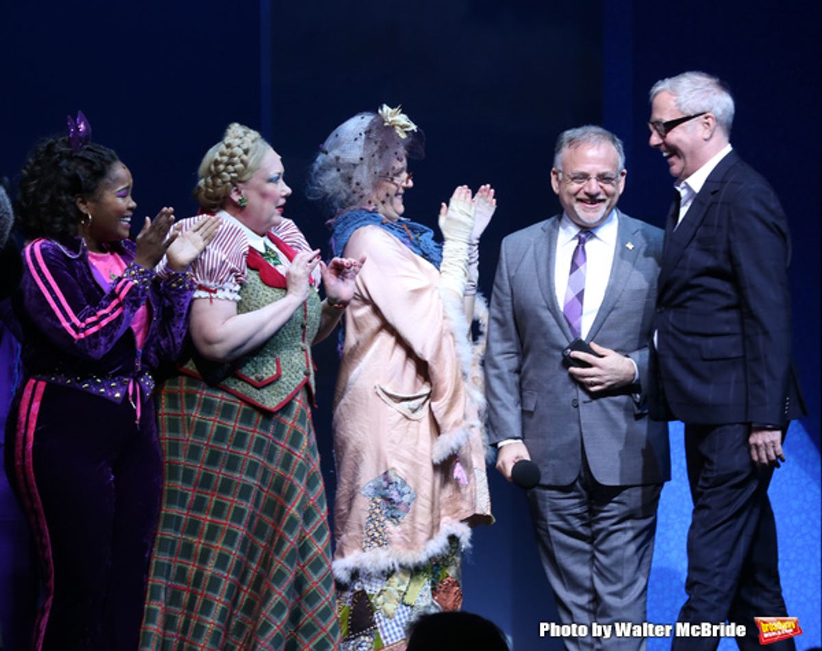 Marc Shaiman and Scott Wittman with cast  at 