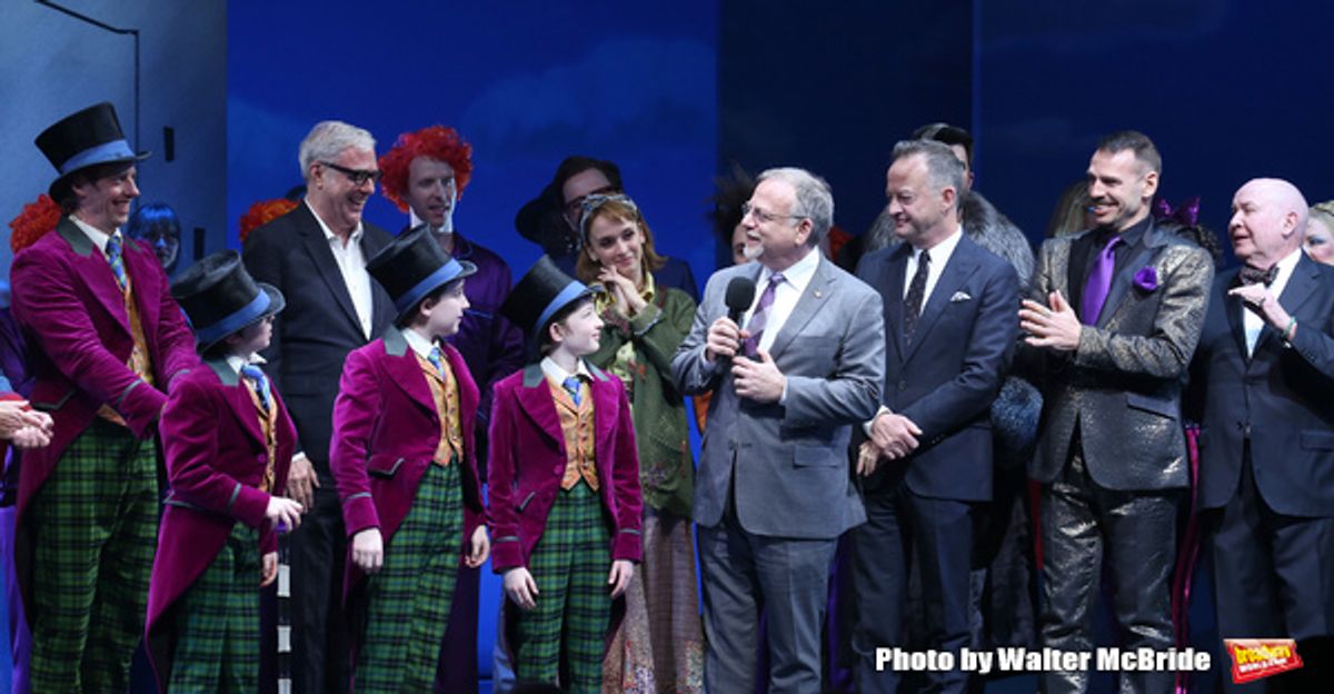 Christian Borle, Scott Wittman, Emily Padgett, Marc Shaiman, Basil Twist and Jack O'Brien at 