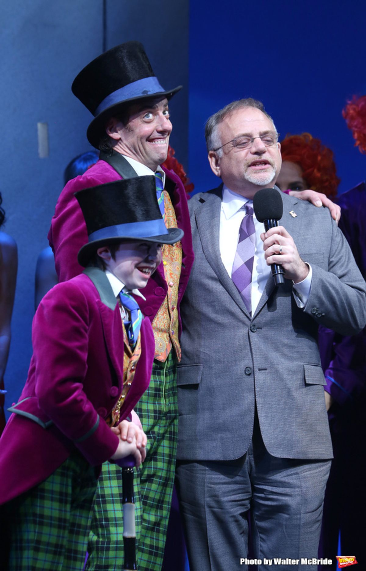 Jake Ryan Flynn, Christian Borle and Marc Shaiman  at 