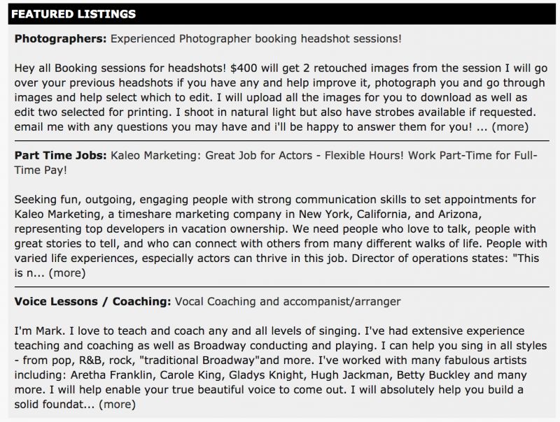 Browse and Add Your Listings to BroadwayWorld's Free Classifieds Image