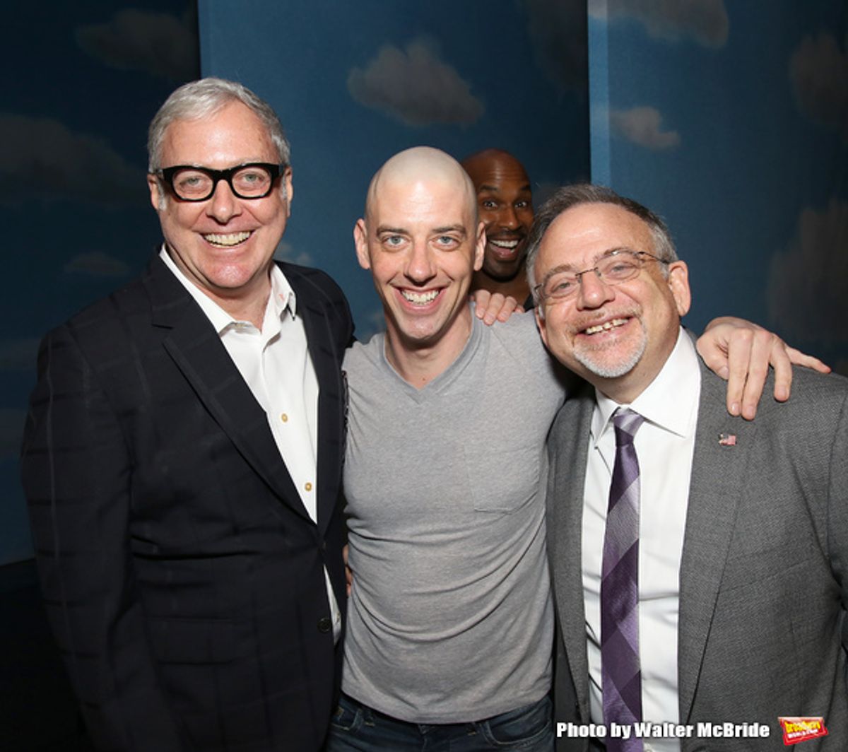 Scott Wittman, Christian Borle, Alan H. Green, and Marc Shaiman at 