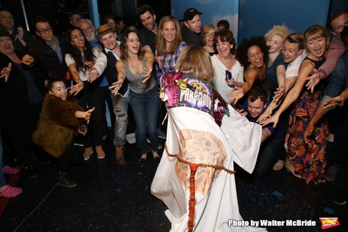 Katie Webber and cast at 