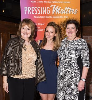 Producer Mary J. Davis,  Adrienne Campbell and playwright Jennifer Jasper Photo