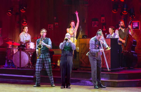 Joe Carroll, James Nathan Hopkins, Alex Bender, Laura Osnes, Geoff Packard, Corey Cot Photo