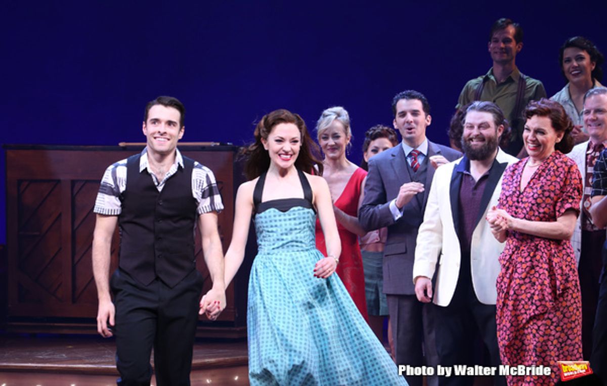 Corey Cott, Laura Osnes, Beth Leavel and cast  at 